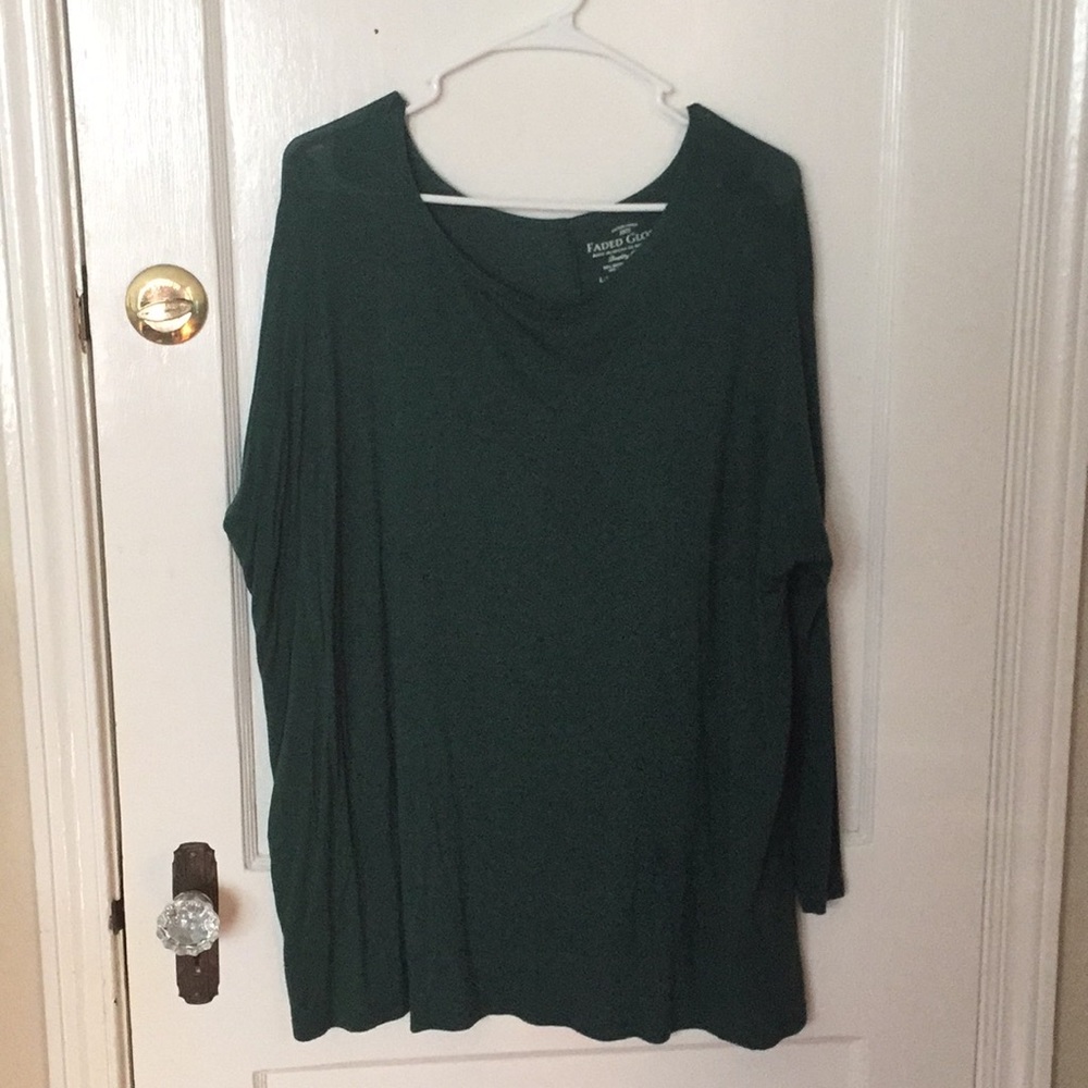 Green Piko Like Long Sleeve Top